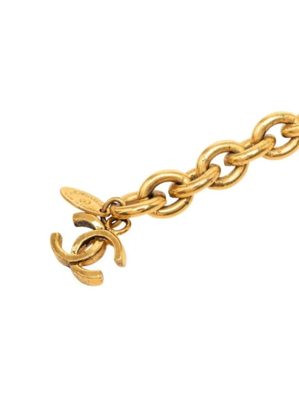 Chanel CC Logo Triple Strand Chain Belt Gold Plated